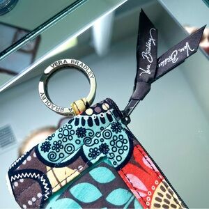vera bradley zip id wallet key and card case